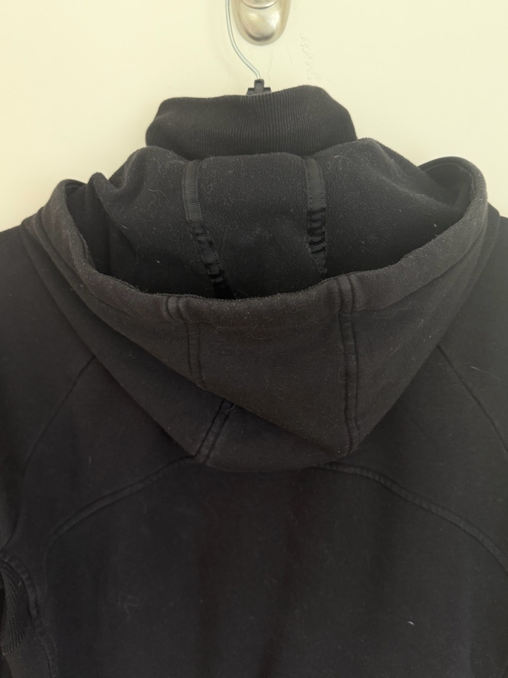 Athleta Triumph Black Full-Zip Scuba Style Hoodie large tall LT - Picture 5 of 8